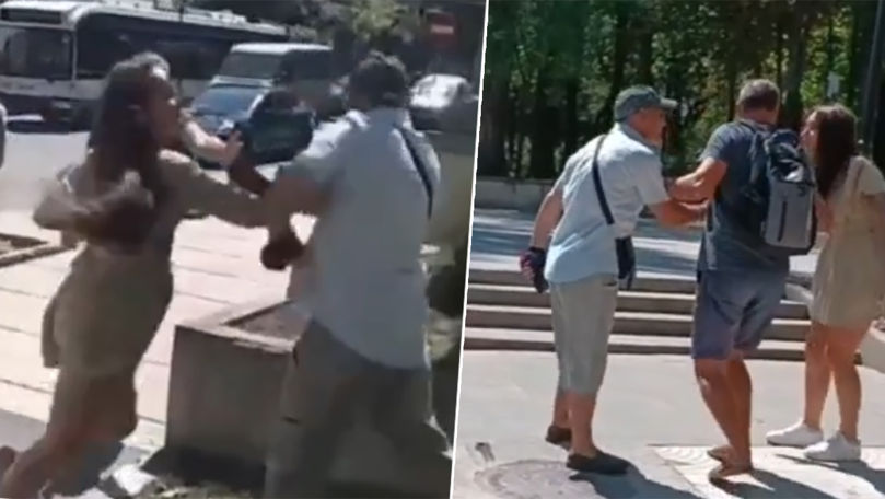 Parcare cu ceartă: O șoferiță agresivă a sărit cu pumnii la doi activiști