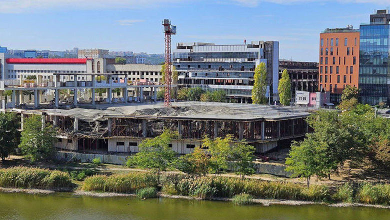Etaj prăbușit pe un șantier în construcție din Chișinău. Precizările INST