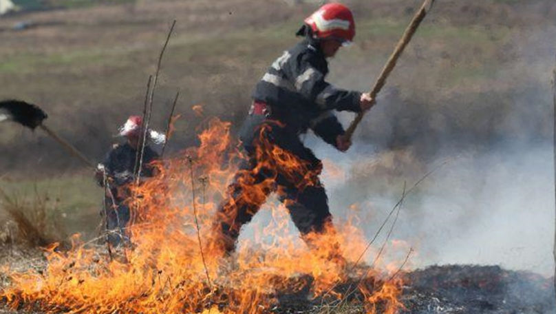 Incendiu de vegetație la frontiera moldo-ucraineană