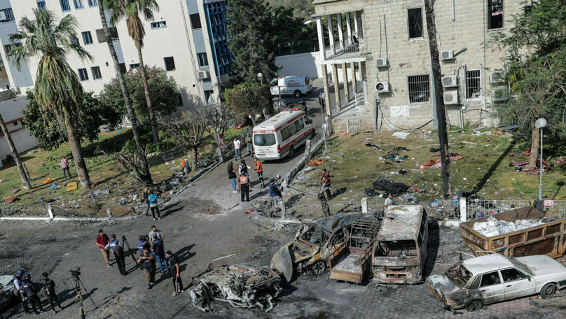 Momentul în care spitalul din Gaza explodează după ce este atacat cu o rachetă