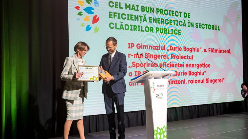 Un gimnaziu din Sângerei a obținut un premiu privind energia ecologică