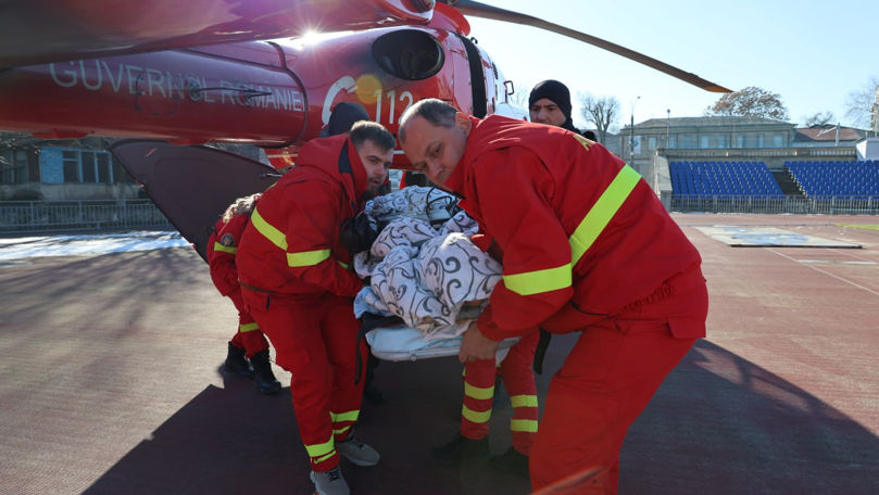 Un tânăr din Drochia, transportat la Chișinău cu ajutorul echipei SMURD