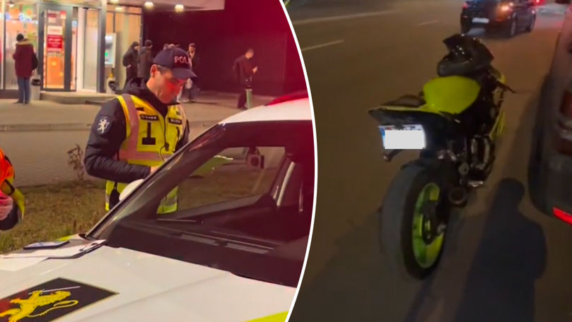 Doi polițiști, luați la rost de un motociclist: În Europa te mai iartă