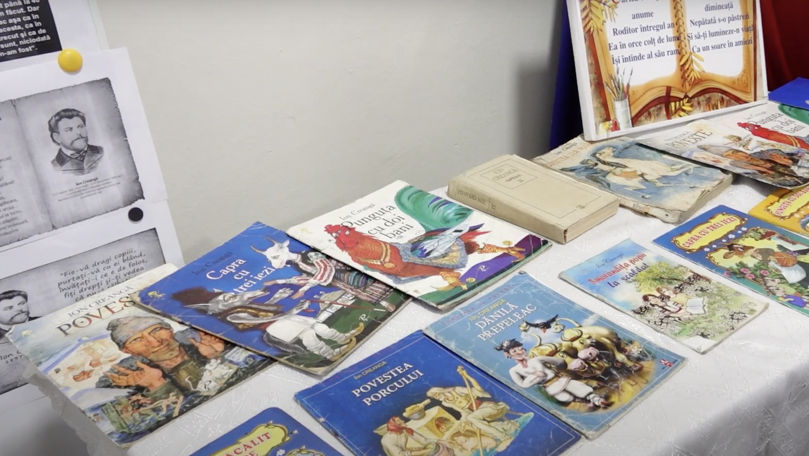 Scriitorul Ion Creangă, în inimile elevilor Gimnaziului din Bălășești
