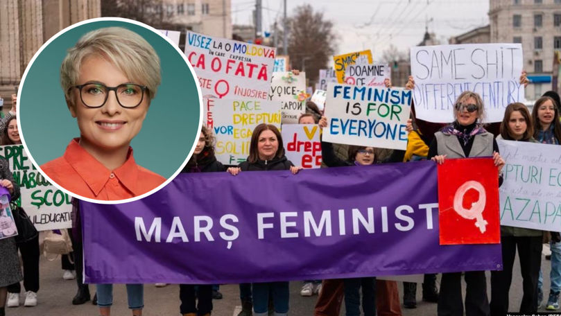 Angelica Frolov nu a participat la marșul feminist din Capitală. Motivul