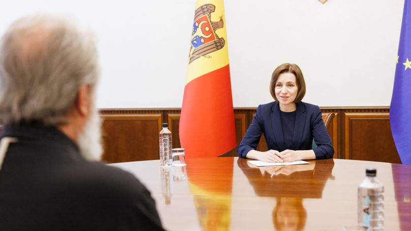 Maia Sandu, întrevedere cu Mitropolitul Vladimir. Subiectele discutate