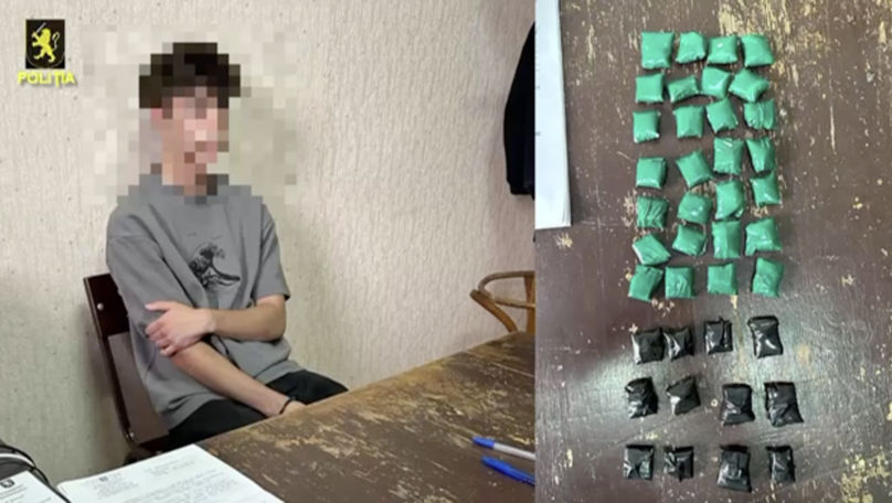 Un adolescent, prins în flagrant cu droguri pe o stradă din Chișinău