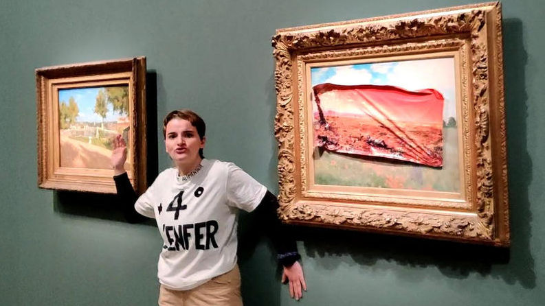 Activistă de mediu, arestată: A vandalizat un tablou pictat de Monet