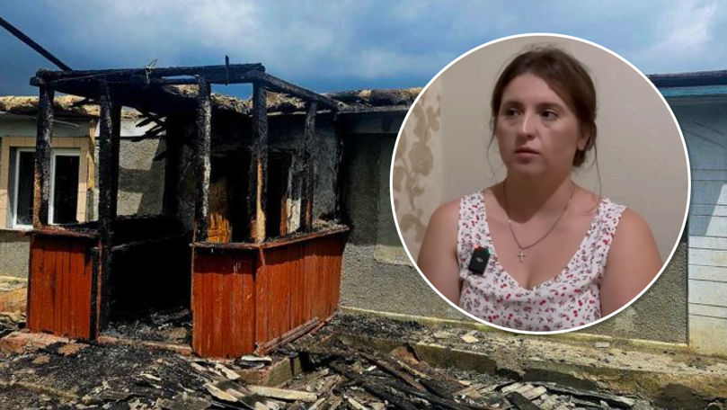 Au rămas pe drumuri după ce casa le-a ars: Povestea unei mame cu patru copii