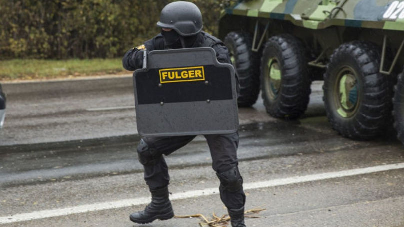 Imagini cu exercițiile tactice ale mascaților din BPDS Fulger