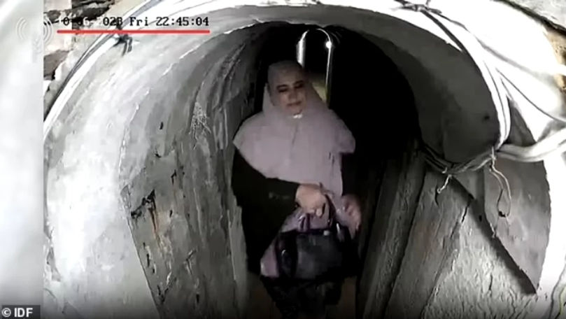 Soția liderului Hamas, filmată cu o geantă de 32.000 de dolari în buncăr