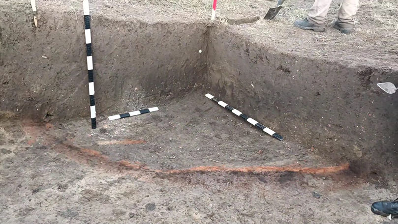 Cuptor medieval de ars piatra de var, din secolul XIV, găsit la Ialoveni