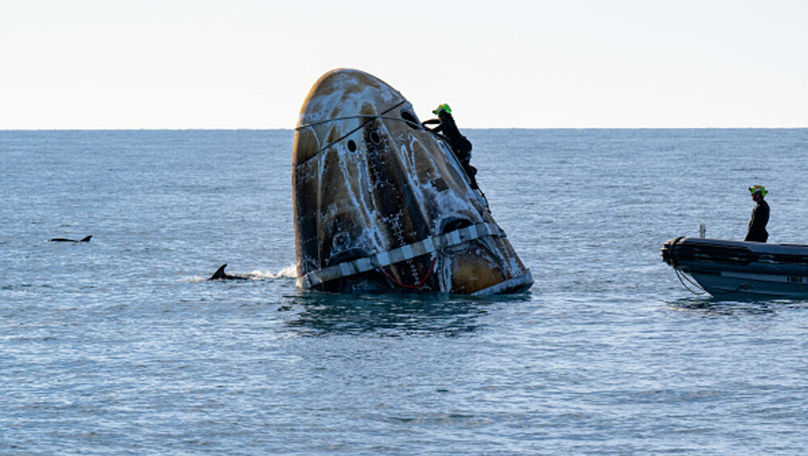 Moment surprinzător: Delfinii au înconjurat capsula astronauților NASA