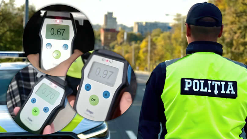Strășeni: Bărbați beți, prinși în timp ce conduceau motocultoare