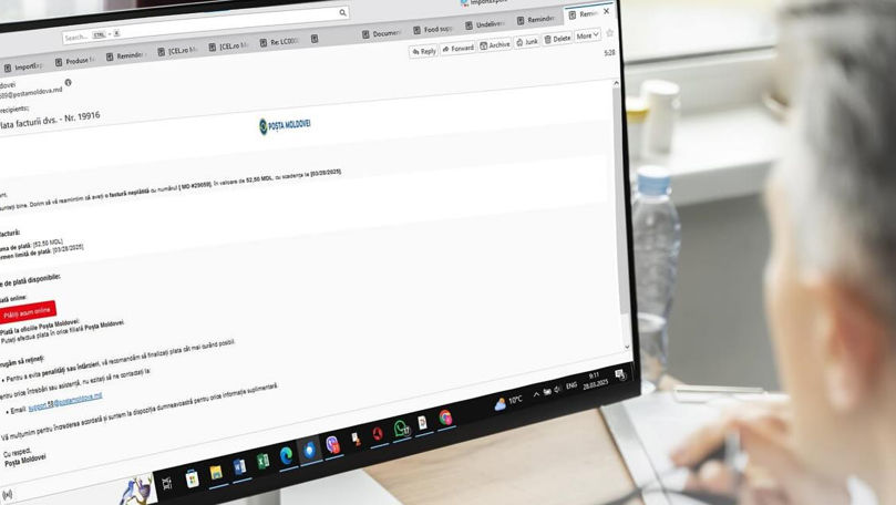 Poșta Moldovei anunță despre o nouă tentativă de escrocherie prin e-mail