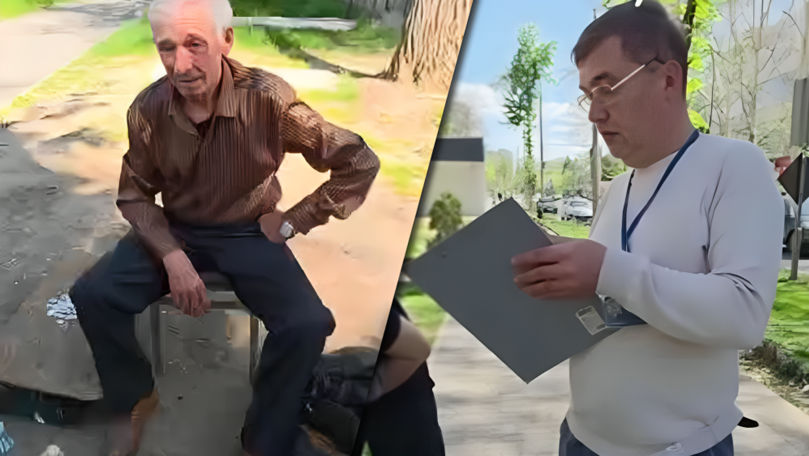 Un bătrân, amendat pentru că vindea verdețuri pe o stradă din Capitală