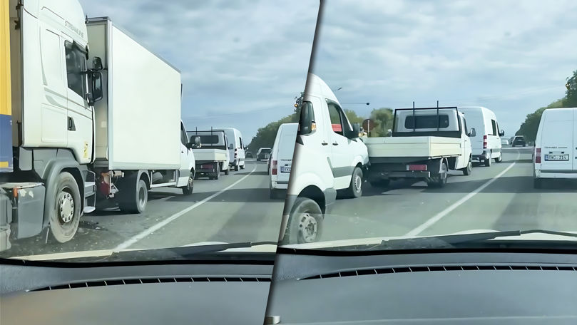 Accident cu implicarea a patru vehicule: Un șofer nu a păstrat distanța