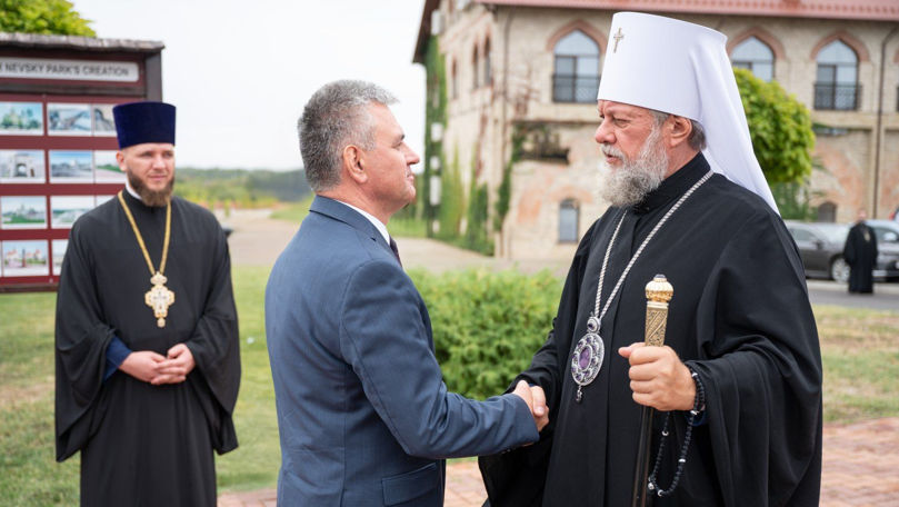 Mitropolitul Vladimir, alături de Ozerov și Krasnoselski în Transnistria