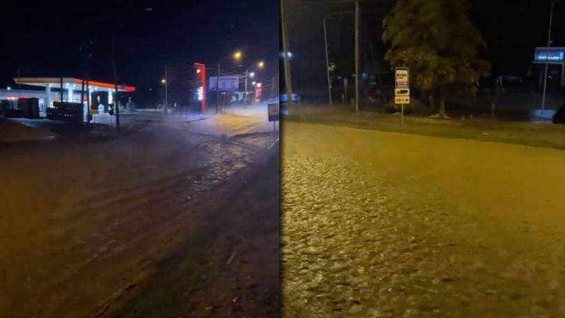 Chișinău: O țeavă spartă a transformat strada Vadul lui Vodă în râu