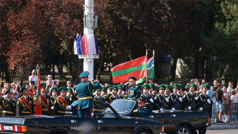 Paradă militară la Tiraspol cu ocazia așa-zisei zile a independenței
