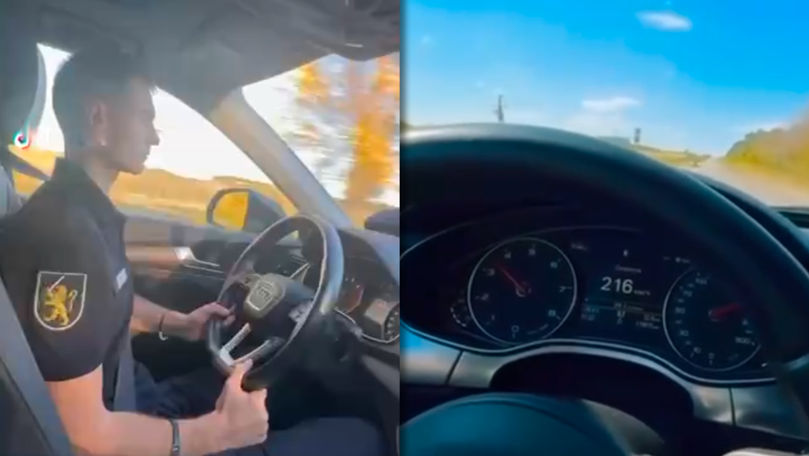 Un tânăr fără permis, în uniforma Poliției, viral pe TikTok. Reacția IGP