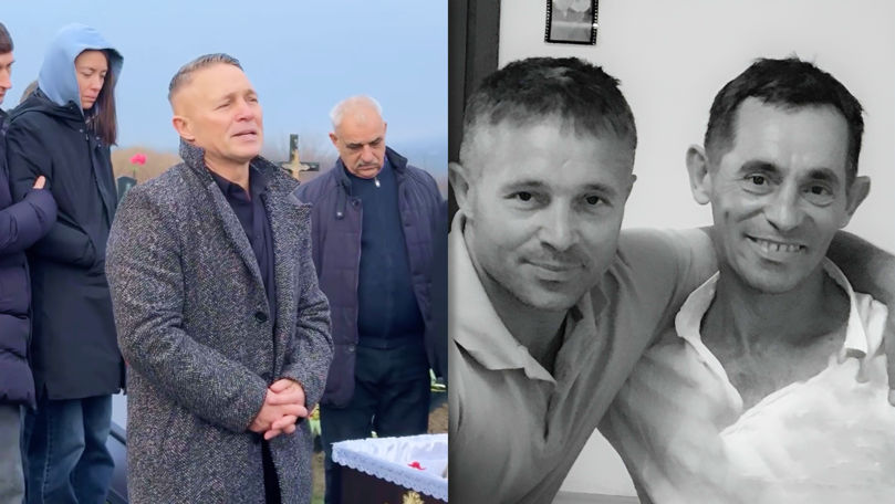 Durere fără margini: Teodor Cârnaț și-a condus ieri fratele pe ultimul drum