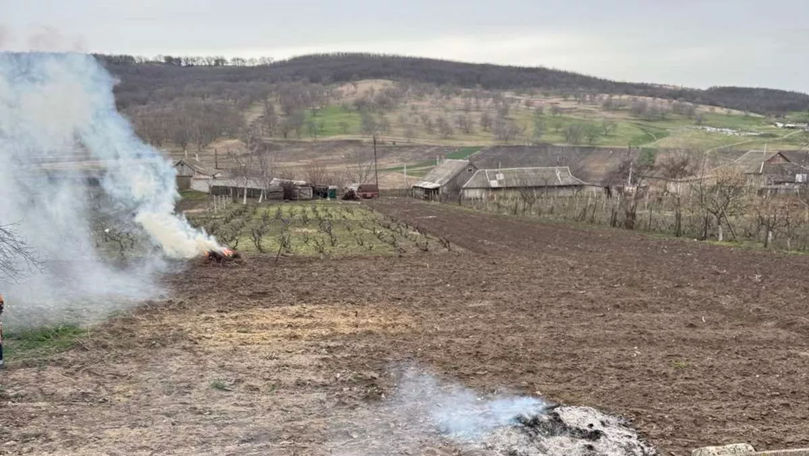 Amenzi de 20.000 de lei pentru arderea resturilor vegetale la Ocnița