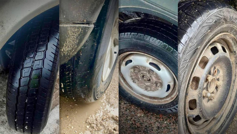 Mai mulți șoferi, prinși cu anvelope de vară pe drumurile acoperite cu ghețuș
