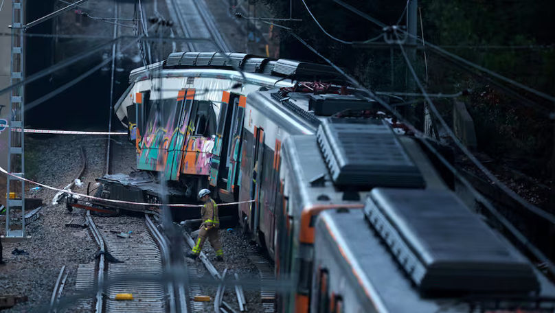 Un nou accident feroviar în Spania. Un tren s-a lovit de dărâmăturile unui zid