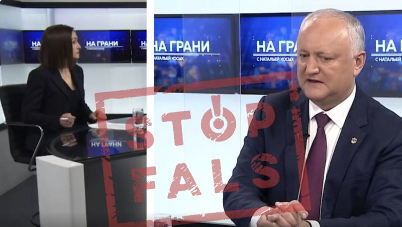 Igor Dodon a lansat un nou fals privind un posibil Acord militar cu Ucraina