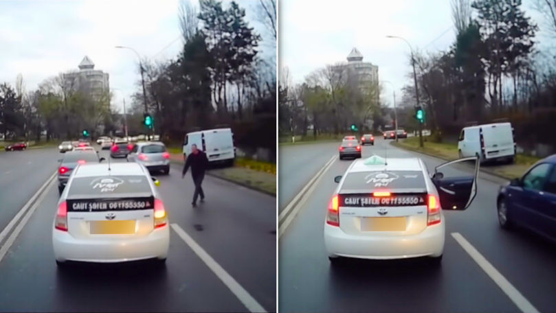 Reglări de conturi în trafic? Un șofer a luat la pumni un taximetrist