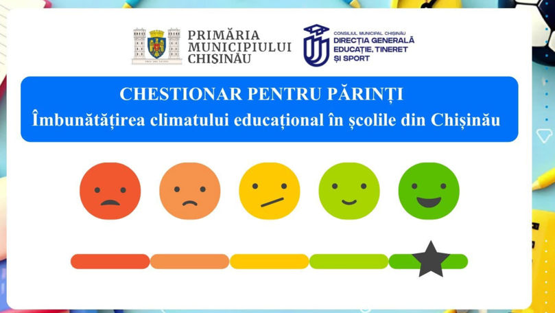 Primăria invită părinții să participe la un chestionar anonim privind starea de bine a elevilor