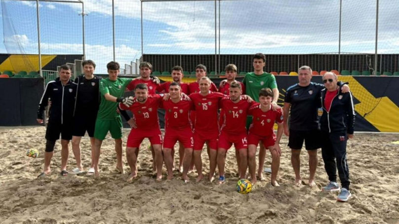 Naționala Moldovei la fotbal pe plajă, învinsă de Azerbaidjan într-un meci amical