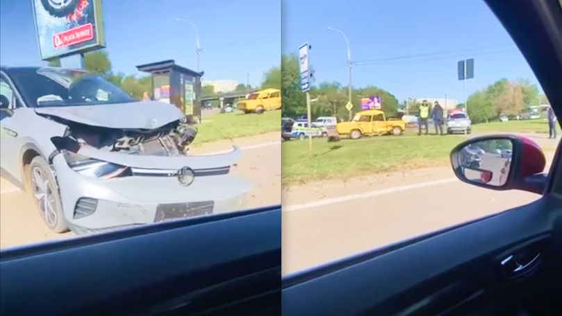 Accident pe șoseaua Muncești din Chișinău: Un șofer, transportat la spital