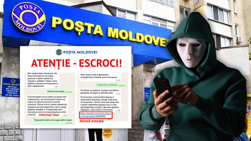 Atenție la SMS-urile despre colete: Escrocii folosesc identitatea Poștei Moldovei