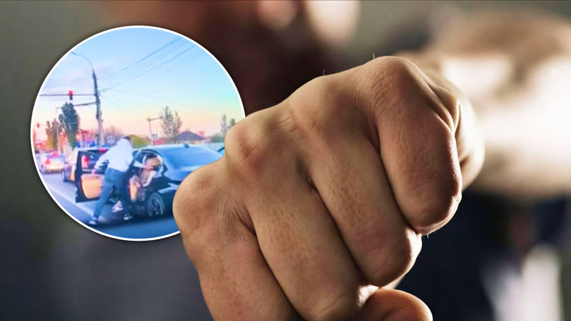 Scandal în trafic pe Șoseaua Hâncești: Un șofer, bătut la semafor
