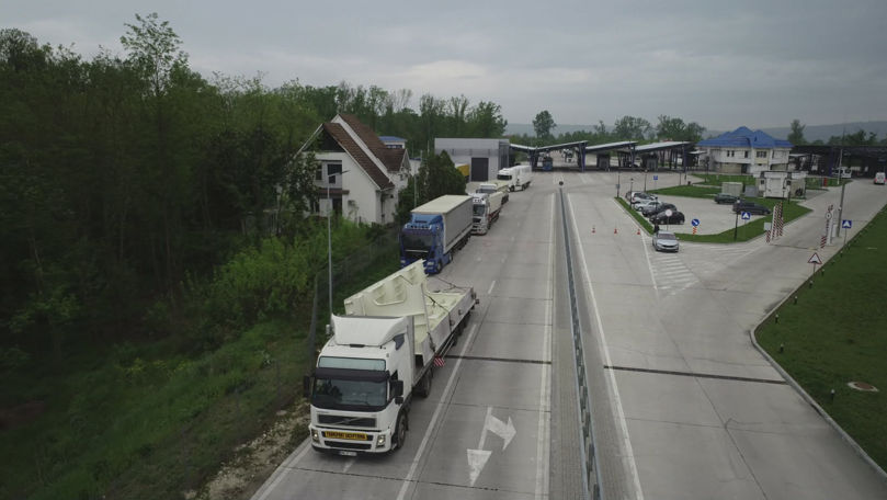 Lucrările de construcție a podului de la Ungheni, executate în proporție de circa 50%
