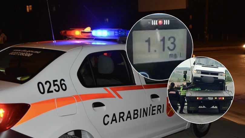 La datorie și în timpul liber: Un carabinier a oprit un șofer beat criță, la Bălți