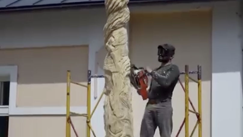 Arborii uscați din Soroca, transformați în opere de artă de un tânăr sculptor