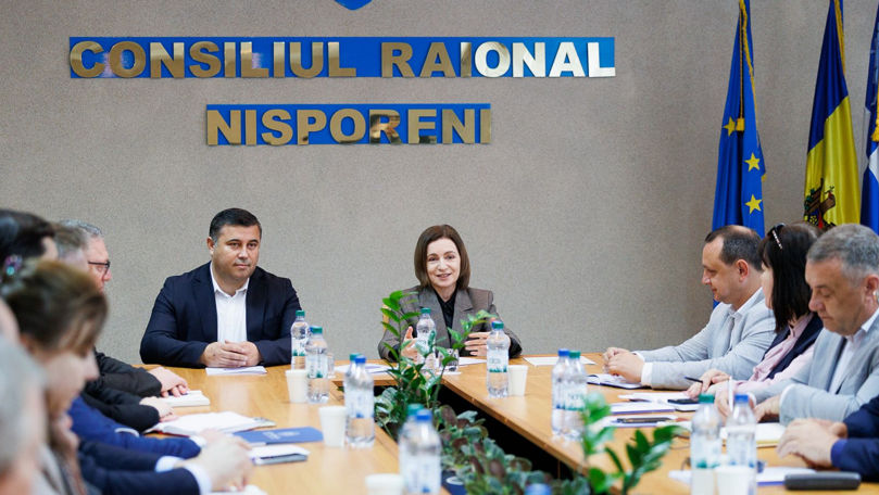 Sandu, vizită la Nisporeni: Discuții despre dezvoltarea locală și siguranța copiilor