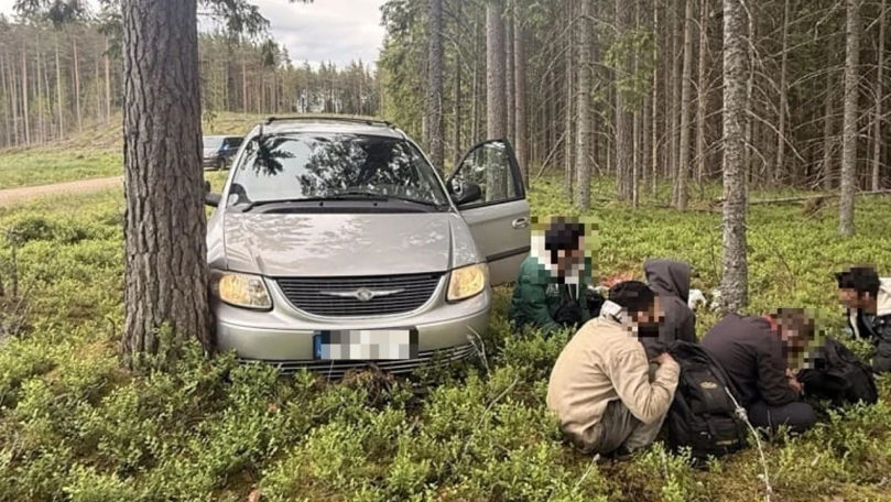 Un moldovean s-a izbit cu mașina de un copac în timp ce fugea de polițiști în Letonia