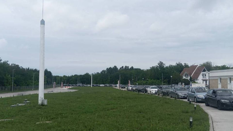 Trafic intens la PTF Sculeni pe sensul de ieșire din Republica Moldova