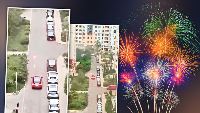 Un nou incident pe Testemițanu: Focuri de artificii, lansate dintr-o mașină