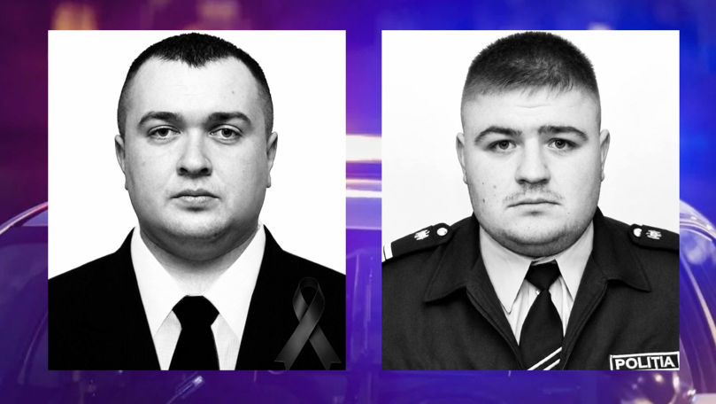 Poliția va comemora prin sirene cei doi ofițeri decedați în accidentul de la Sângerei