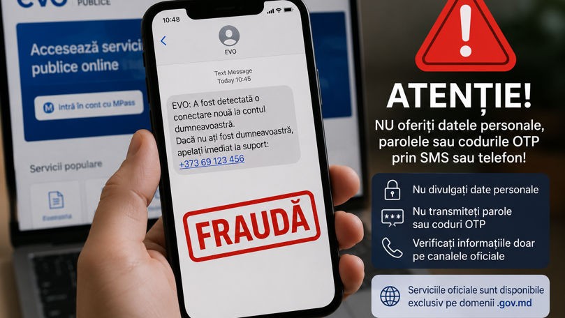 AGE avertizează asupra unei noi fraude prin SMS în numele platformei EVO