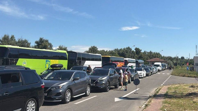 Trafic intens la Punctul de trecere a frontierei Giurgiulești-Galați
