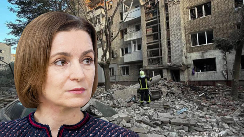 Maia Sandu condamnă atacul Rusiei cu 70 de rachete și 280 de drone asupra Ucrainei