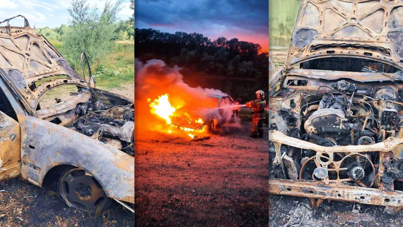 Un bărbat și-a incendiat mașina pe malul Nistrului pentru vizualizări pe TikTok