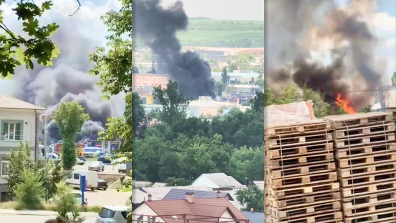 Incendiu pe teritoriul unui depozit din Capitală: Pompierii au intervenit