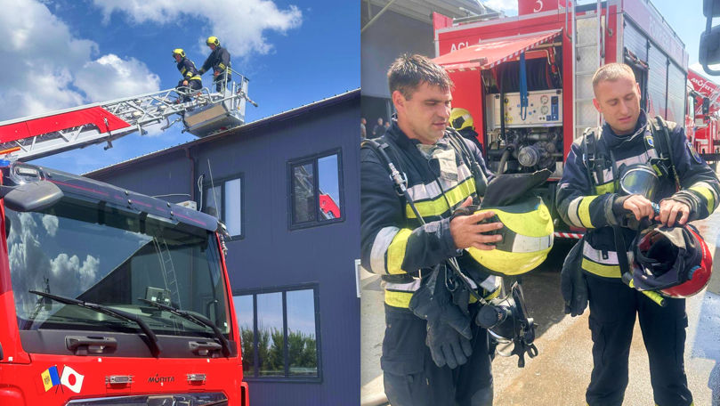 Incendiu la un depozit frigorific din Chișinău: Au intervenit 47 de pompieri